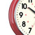 HYJOOY Wall Clock Metal 12.4" Countryside Style Wall Clocks Retro Vintage Classical Silent Non Ticking Easy to Read for Living Room/Kitchen/Bedroom/Office/Bar(12.4" Red)