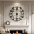 Cuspin Large Wall Clock for Living Room Decor 30 Inch Black Metal Clocks