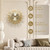HEBOIX Large Wall Clock, Gold Mid Century Wall Clock for Living Room Decor
