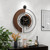 VIVIFLYSE Modern Walnut Marble Dial Wall Clock, Large Wood Metal Frame Silent Non Ticking Wall Clocks for Living Room, Bedroom Decoration, Contemporary Home Wall Decor Gift Idea, 29.5 in