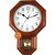 JUSTIME 18" Schoolhouse Solid Wood Pendulum Wall Clock, Westminster Chime