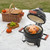 Ceramic Charcoal Grill with Dome Lid, Smoker and Outdoor Cooking for Patio