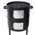 17 Inch Steel Charcoal Smoker, Heavy Duty Round BBQ Grill for Outdoor Cooking, Black