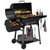 Grills House CC1831M Barrel Charcoal Grill with Offset Smoker Black