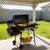 Charcoal Barbecue Grills with Spacious Cooking Area,Barrel Charcoal Grill with Offset Smoker & Warming Rack, Outdoor BBQ Grill with 557 Sq. In. Grilling Space for Backyard Patio Parties, Black