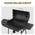 Charcoal Barbecue Grills with Spacious Cooking Area,Barrel Charcoal Grill with Offset Smoker & Warming Rack, Outdoor BBQ Grill with 557 Sq. In. Grilling Space for Backyard Patio Parties, Black