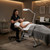 Tattoo Chair for Client, 3-Section Adjustable Facial Esthetician Bed Table with Hydraulic Stool, Multi-Purpose Spa Beauty Chair for Eyelash Extensions, Microblading, Waxing, Massage, Dark Gary