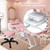 Felivine Pink Tattoo Chair for Client with Hydraulic Rolling Stool, Tattoo Client Chair Facial Bed Chairs for Esthetician, Tattoo Table Esthetician Beds Facial Beds with 2 Trays for Spa Beauty