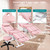 Felivine Pink Tattoo Chair for Client with Hydraulic Rolling Stool, Tattoo Client Chair Facial Bed Chairs for Esthetician, Tattoo Table Esthetician Beds Facial Beds with 2 Trays for Spa Beauty