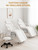 EITPETPORT 3-Section Tattoo Chair, Facial Beds for Esthetician Adjustable Professional Salon Massage Bed Tattoo Bed Chair with Spa Stool for Beauty Barber Spa Beauty Equipment, EPP All White