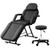 Lovswan 72" 3-Section Massage Table & Facial Chair, Black Spa Bed for Lash & Beauty Salon with Hydraulic Stool, Adjustable Tattoo Chair with Removable Headrest & Armrests