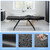 Lovswan 72" 3-Section Massage Table & Facial Chair, Black Spa Bed for Lash & Beauty Salon with Hydraulic Stool, Adjustable Tattoo Chair with Removable Headrest & Armrests