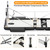 Brelley 3 Sections Aluminum Adjustable Massage Table Portable 22.8" W Black