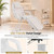 BarberPub Adjustable Tattoo Chair Esthetician Facial Bed 72 in 0015 White