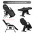 V VDLONSY Facial Chair 73 Inch Tattoo Chair Adjustable with Stool Black