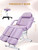 Facial Chair Tattoo Chair for Client, Facial Bed Esthetician Adjustable Massage Table with Headrest & 360° Rolling Stool, Split Legs Design, Lash Bed for Salon Spa Barber Massage Equipment, Purple