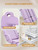Facial Chair Tattoo Chair for Client, Facial Bed Esthetician Adjustable Massage Table with Headrest & 360° Rolling Stool, Split Legs Design, Lash Bed for Salon Spa Barber Massage Equipment, Purple