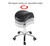 Antlu Saddle Stool Rolling Chair for Medical Massage Salon Kitchen Spa Drafting,Adjustable Hydraulic Stool with Wheels (Without Backrest, Black)