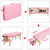 Yaheetech 84x28in Portable Massage Table Folding Adjustable Lash Bed, Pink