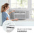 LG 5000 BTU Window Air Conditioner with Remote, Easy Button Control Ultra-Quiet Compact-size Cools 150 Sq.Ft. for Small Room, Washable Filter AC Unit Easy Installation White LW5025R
