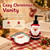 Christmas Santa Soap Dispenser Set with Soap Dish for Bathroom Winter Decor