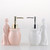 Bathroom Creatively Designed Push-Button Soap Dispenser Suitable for Shampoo Shower Gel New Home Essentials(White)