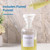 Glass Soap Dispenser with Pump, Dish and Hand Soap Dispenser for Kitchen Bathroom Set, Clear Glass Dispenser Set of 2 Pack with 18 Stickers Funnel Bamboo Tray 500ml 18oz / Sliver Pump