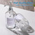Glass Soap Dispenser with Pump, Dish and Hand Soap Dispenser for Kitchen Bathroom Set, Clear Glass Dispenser Set of 2 Pack with 18 Stickers Funnel Bamboo Tray 500ml 18oz / Sliver Pump