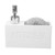 Omquot Soap Dispenser with Sponge Holder, Multifunctional Resin Press Design for Cleaning Kitchen and Bathroom 9x17x6cm