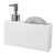 Omquot Soap Dispenser with Sponge Holder, Multifunctional Resin Press Design for Cleaning Kitchen and Bathroom 9x17x6cm
