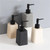 Stylish Travertine Soap Dispenser; Luxury Hotel-Style Body Lotion Bottle Elegant(White)