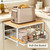Pull Out Spice Rack Organizer for Cabinet,Rustic Wood Top With