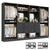 Unikito Closet System, 100" Closet Organizer with Drawers & Mirror, Black