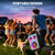 RZLCCL 120W Outdoor Party Bluetooth Speaker, TWS LED Light Show Portable