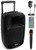Pyle PSBT105A - 1000W Portable Bluetooth PA Speaker, 10'' Subwoofer, UHF Wireless Mic, MP3/USB/SD, Rechargeable Battery, LED Battery Indicator Lights, Black
