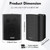 Herdio 5.25" 300W Outdoor Bluetooth Speakers, IPX5 Waterproof Rating and Be Able to Wireless Multi-Connection Up to 20 Units for Patio/Porch/Balcony (Black, 2-Pack)