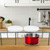 Expandable Iron Spice Rack Organizer, Black Retractable Cabinet Shelf