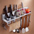 Aluminum Wall Mounted Spice Rack with Eight Hooks Kitchen Organizer