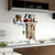 Wall Mounted Spice Rack Aluminum Organizer with Eight Hooks and Shelf
