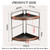 2-Tier Solid Wood Spice Rack/Countertop Corner Organizer