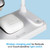 OttLite LED Desk Lamp with Multi-Device Wireless Charging Station, White
