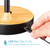 OttLite LED Table Lamp with Wireless Charging and USB, Black with Wood