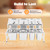 2 Tier Stainless Steel Expandable Spice Rack Organizer with 8 Pans & Lids