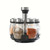 360° Rotating Spice Rack with 6 Glass Jars - Organizer for Kitchen