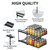 RCHYFEED 2 Tier Pull Out Spice Rack Organizer for Cabinet,9.5" Wx10.5Dx9.5H