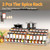 BOIVSHI 4 Tier Spice Rack for Cabinet, Depth Adjustable Spicy Shelf,Gray