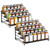 BOIVSHI 4 Tier Spice Rack Organizer, Spice Rack for Cabinet, Adjustable Depth Seasoning Shelf for Countertop, Pantry, Seasoning Organizer, Metal, Black (2 Pack)
