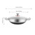 12.59in 316 Stainless Steel Frying Pan with Glass Lid, Non-Stick Surface