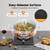 12.59in 316 Stainless Steel Frying Pan with Glass Lid, Non-Stick Surface