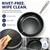 VJVJVJ 10" Non Stick Frying Pan with Reinforced Coating,Stainless Steel Hybrid Skillet,All Stovetop & Dishwasher Safe